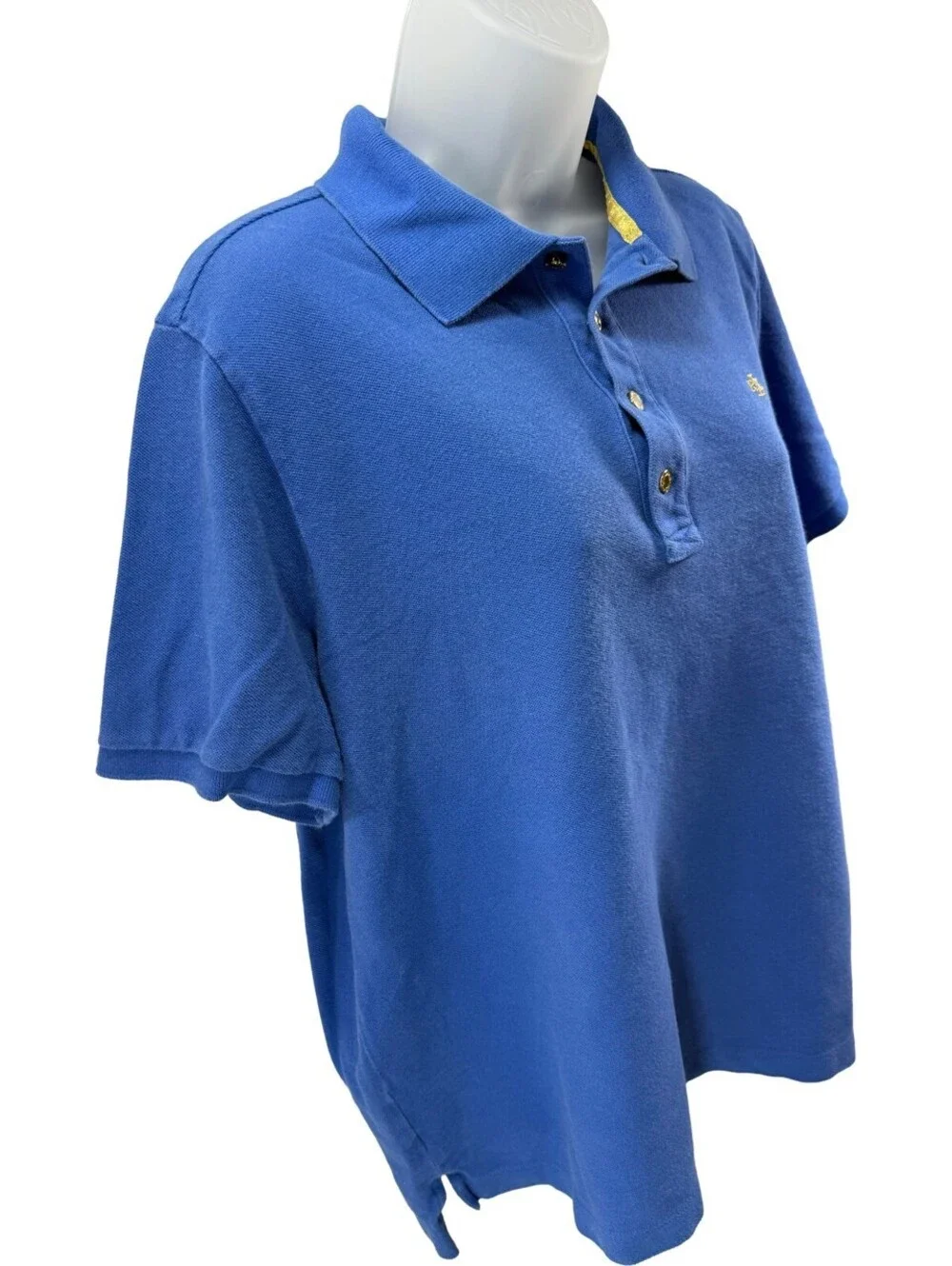 LRL Lauren Ralph Lauren Blue Polo Shirt w/ Gold Buttons Womens Size 1X XL Cotton